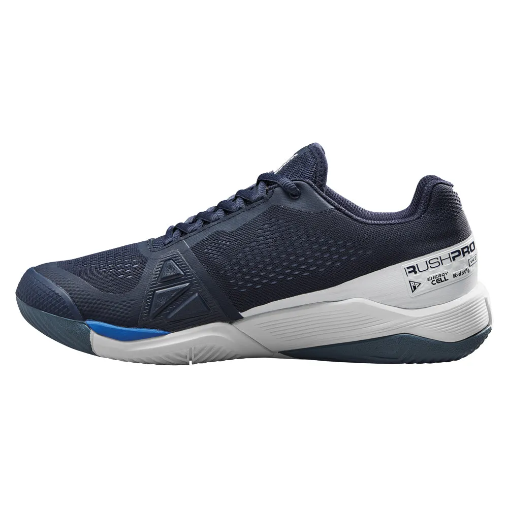 High Top Multi Surface Wilson Rush Pro 4.0 Clay Tennis Shoes (Mens) - Navy Blazer/White/Lapis Blue