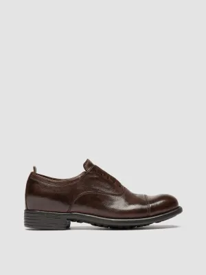 Quick Motion CALIXTE 003 - Brown Leather Oxford Shoes