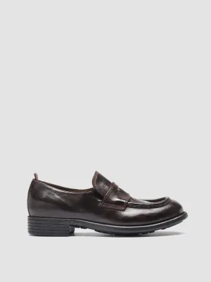 CALIXTE 020 - Burgundy Burgundy Leather Loafers Freeze Proof Wide fit
