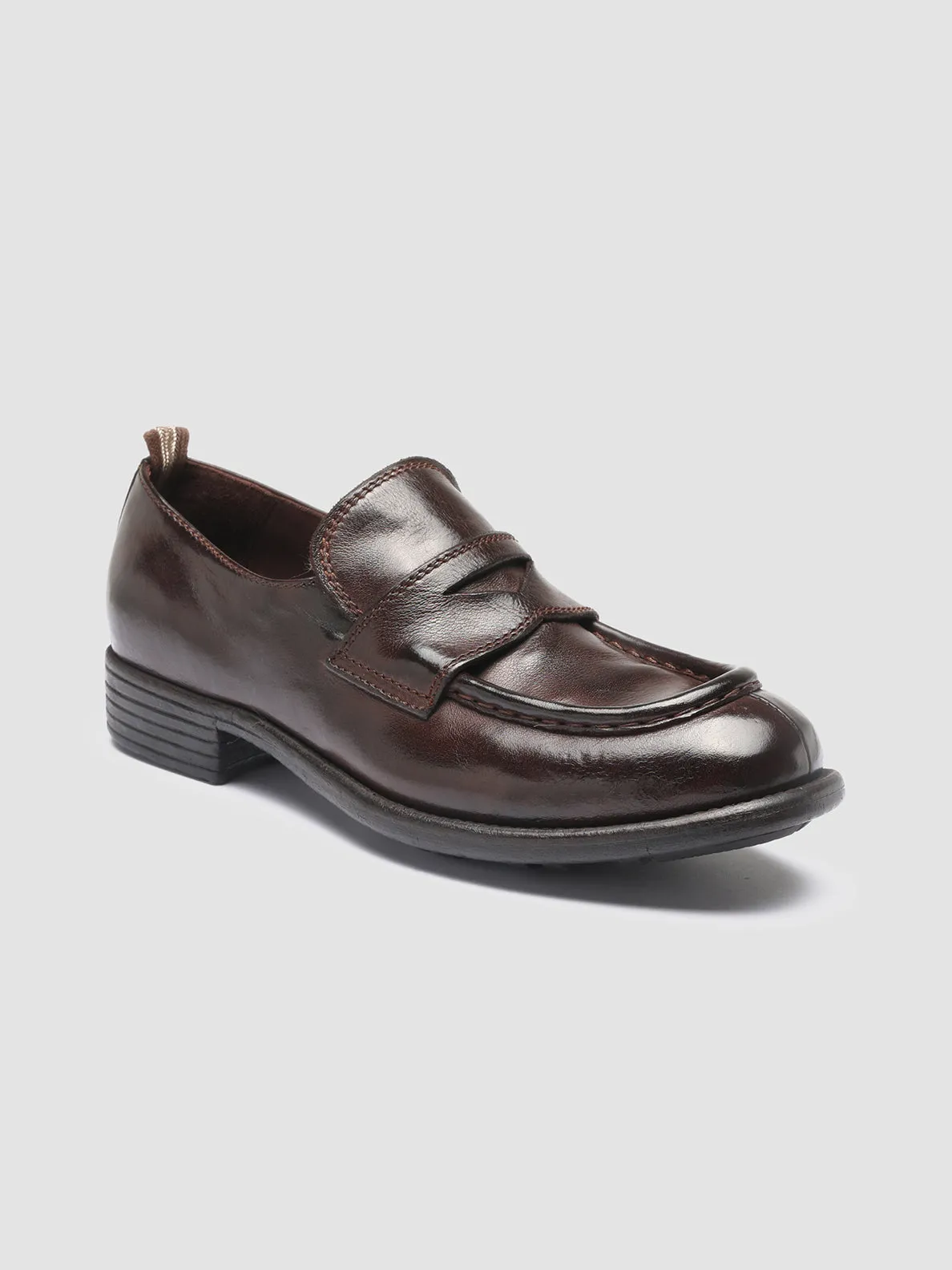 Durable Material Game Edge CALIXTE 020 - Burgundy Burgundy Leather Loafers