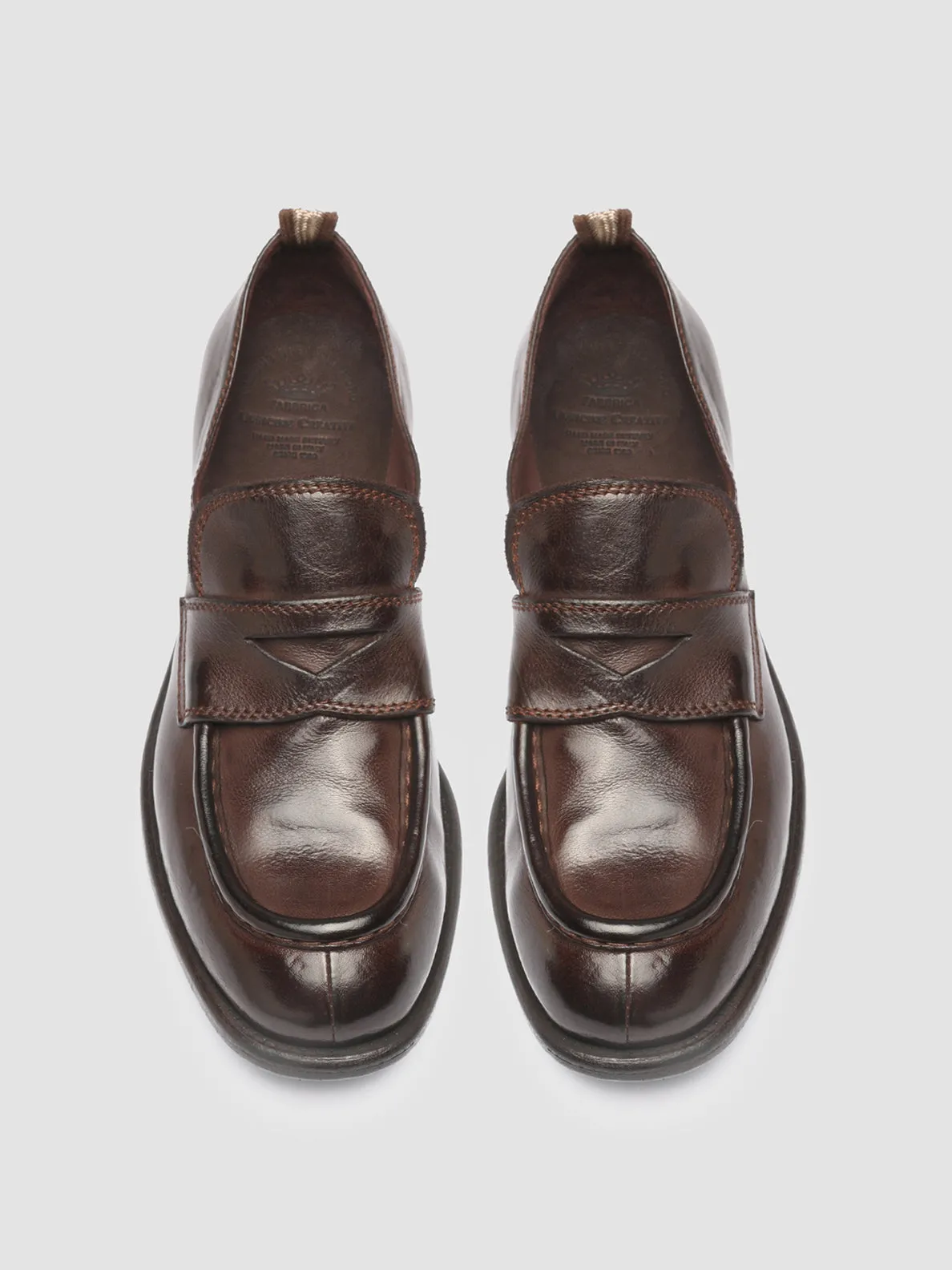 CALIXTE 020 - Burgundy Burgundy Leather Loafers Adult Ease Ergonomic Design