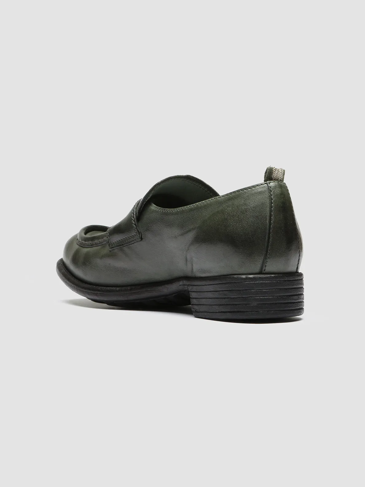 CALIXTE 020 - Green Leather loafers Velvet Soft Snow Warm