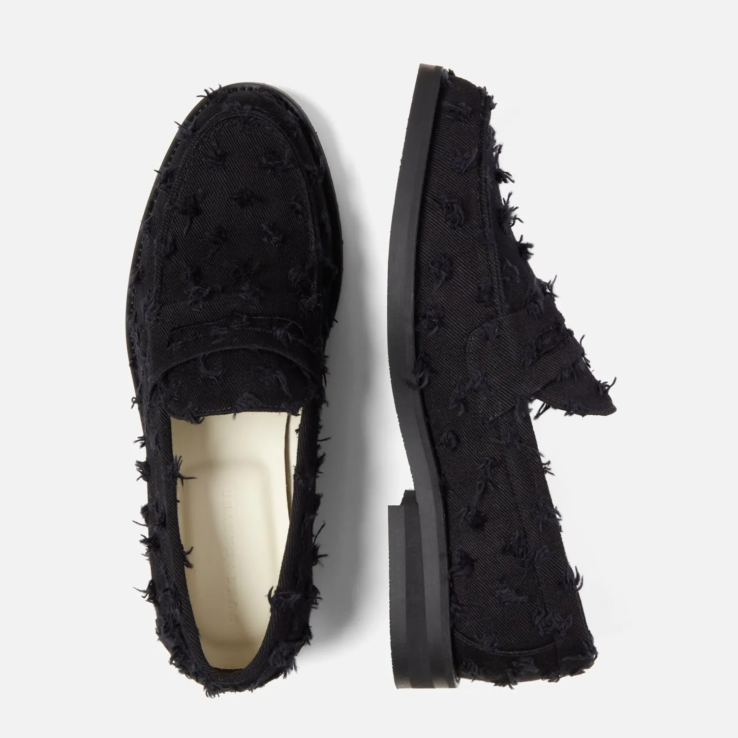 Ankle Support spring fresh Wilde Black Punched Denim Penny Loafer - Men's