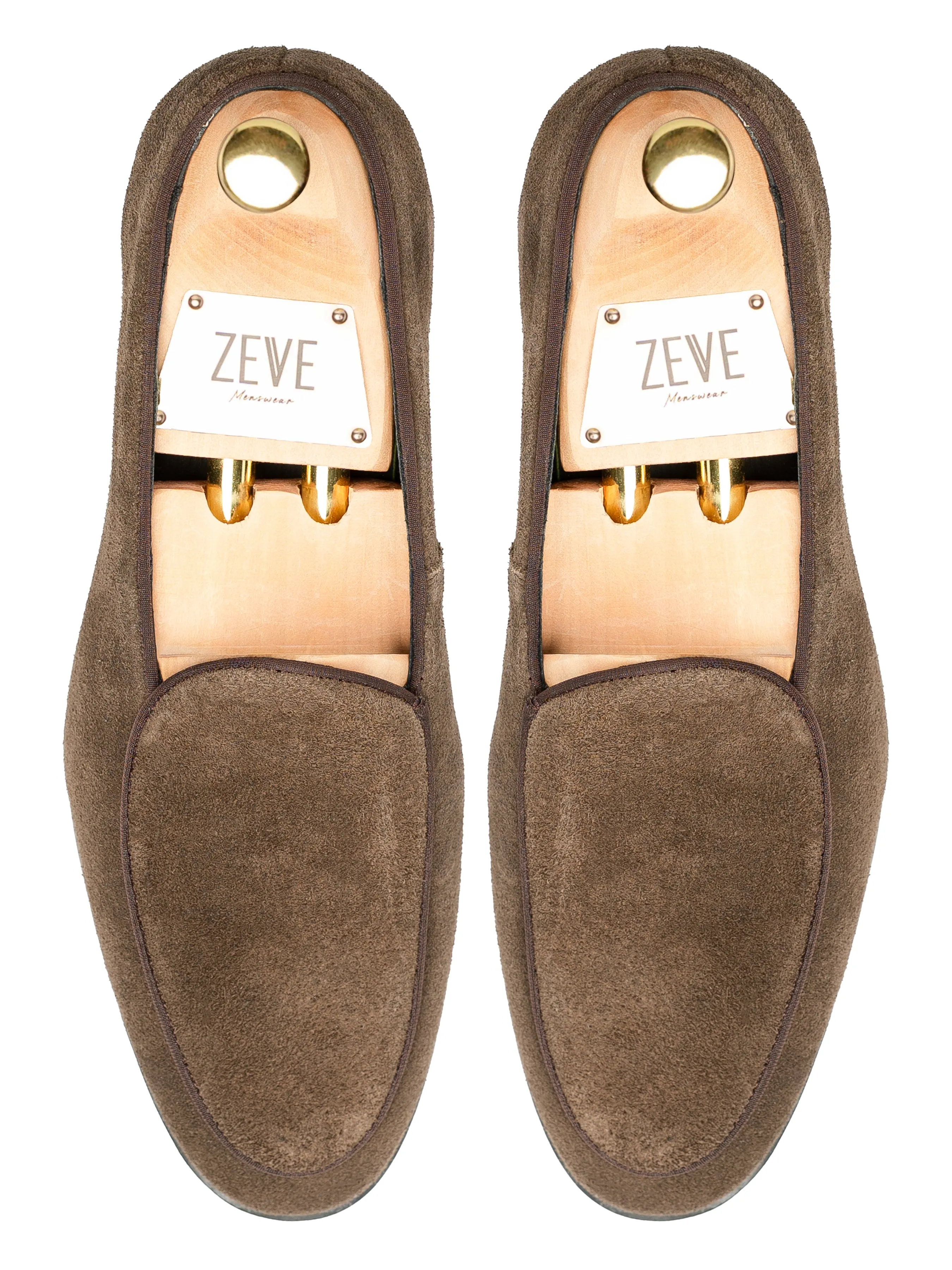 Belgian Loafer - Brown Suede Leather Premium Feel