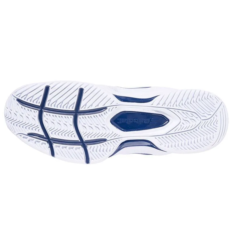 Babolat SFX 3 All Court Men Tennis Shoes White Navy Knitted Warm