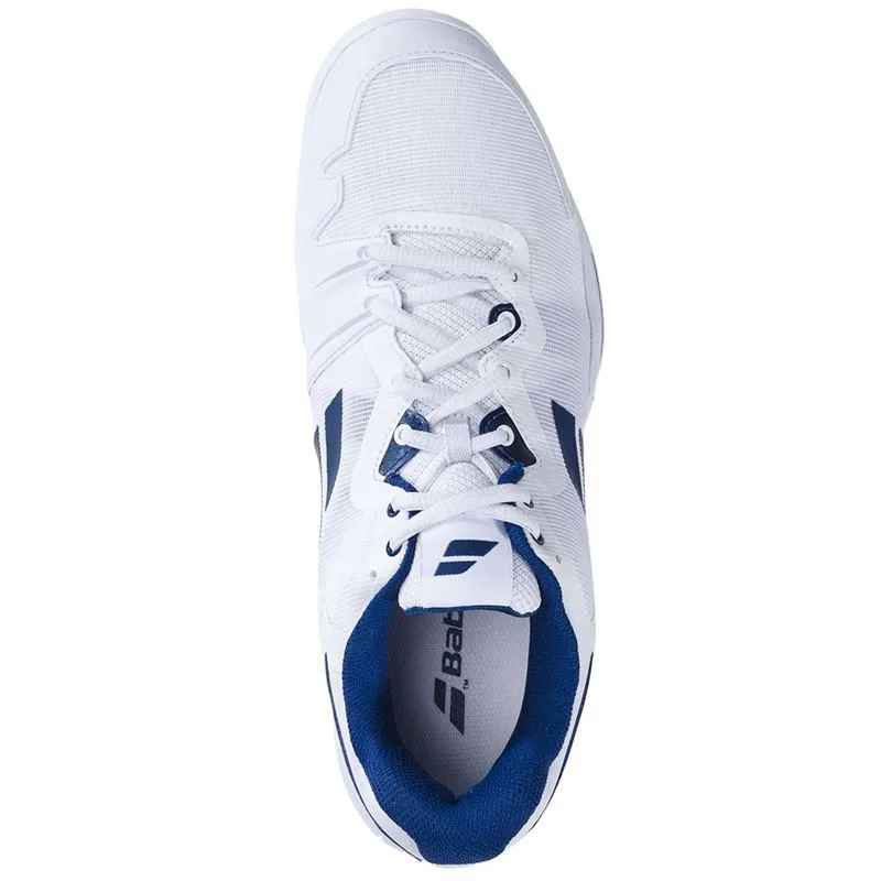 Fur Trim AI Path Babolat SFX 3 All Court Men Tennis Shoes White Navy