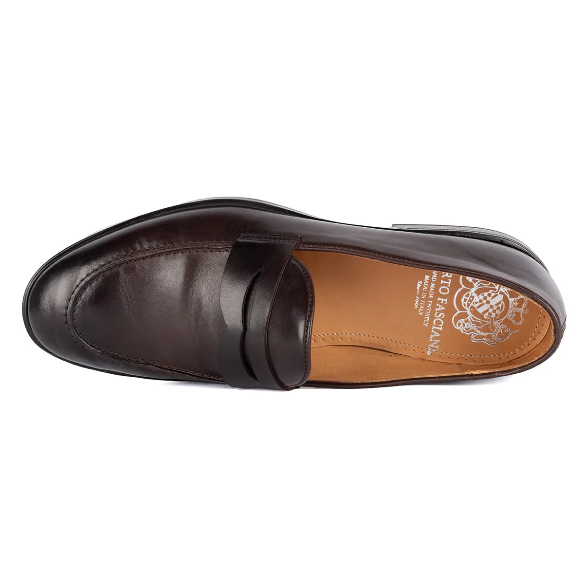 Full-Grain Leather ESSENTIAL JASON 94092<br>Mogano loafers