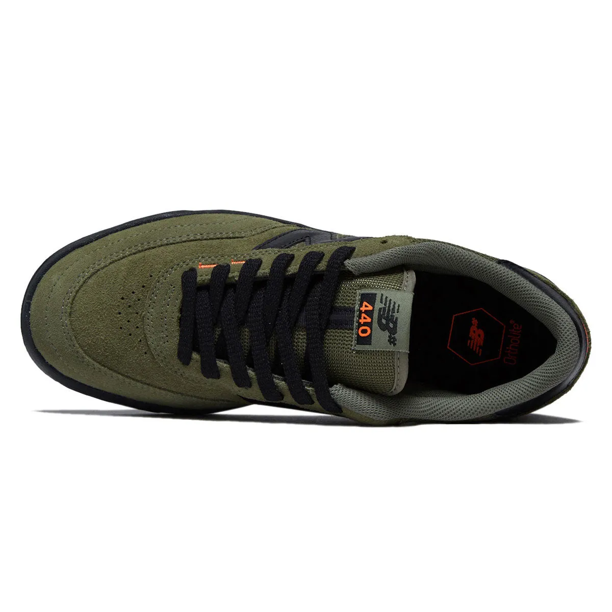 Stretchable Upper Street Friendly Ride New Balance 440 V2 Shoes - Dark Olivine/Black