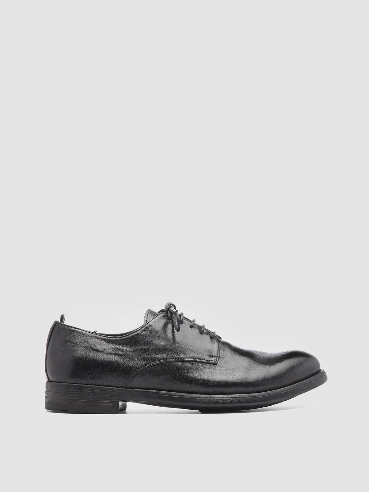 Travel Footwear Muted Shine HIVE 008 - Black Leather Derby Shoes