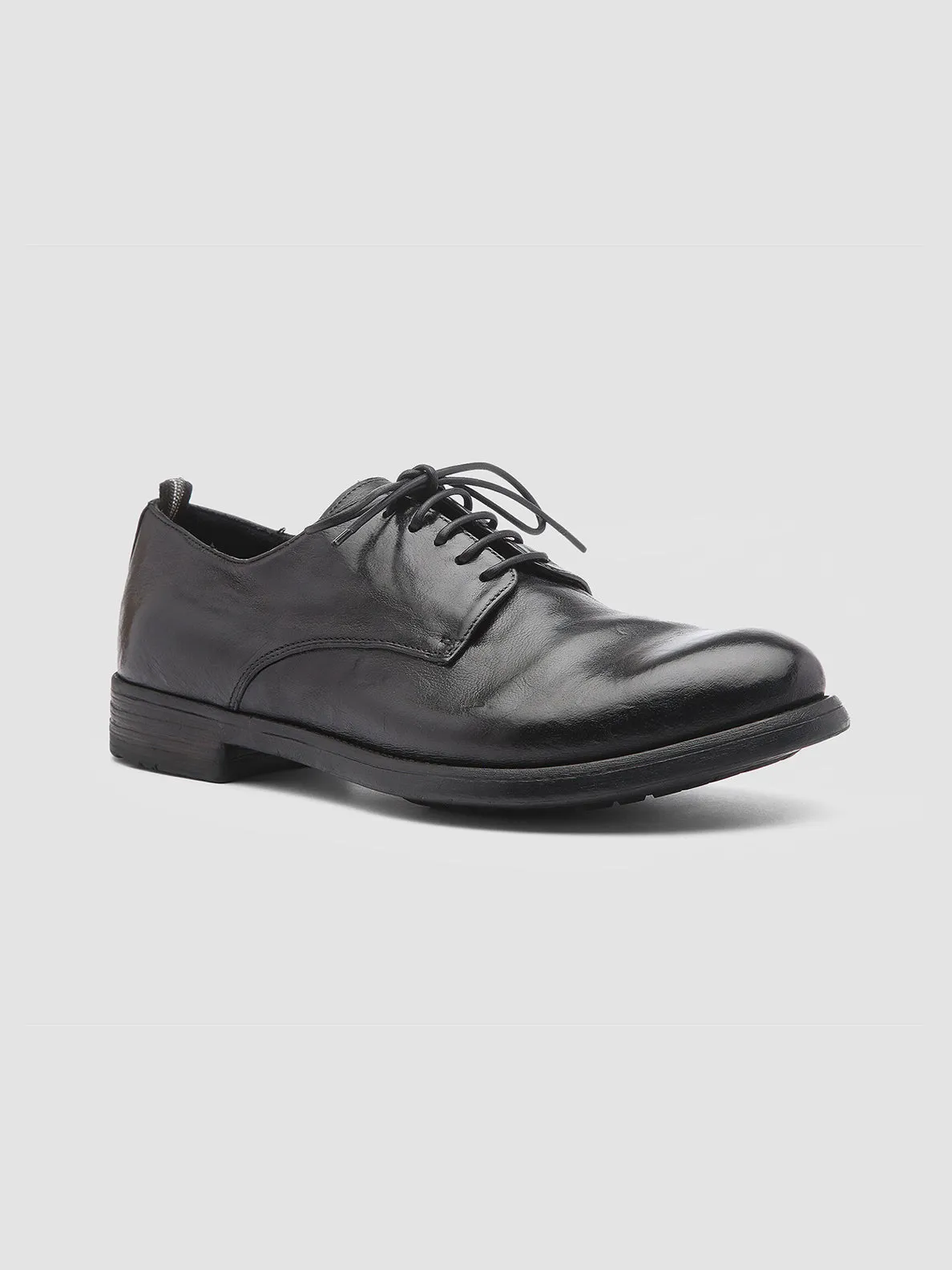 Formal Shoes Quick Dry Fabric HIVE 008 - Black Leather Derby Shoes
