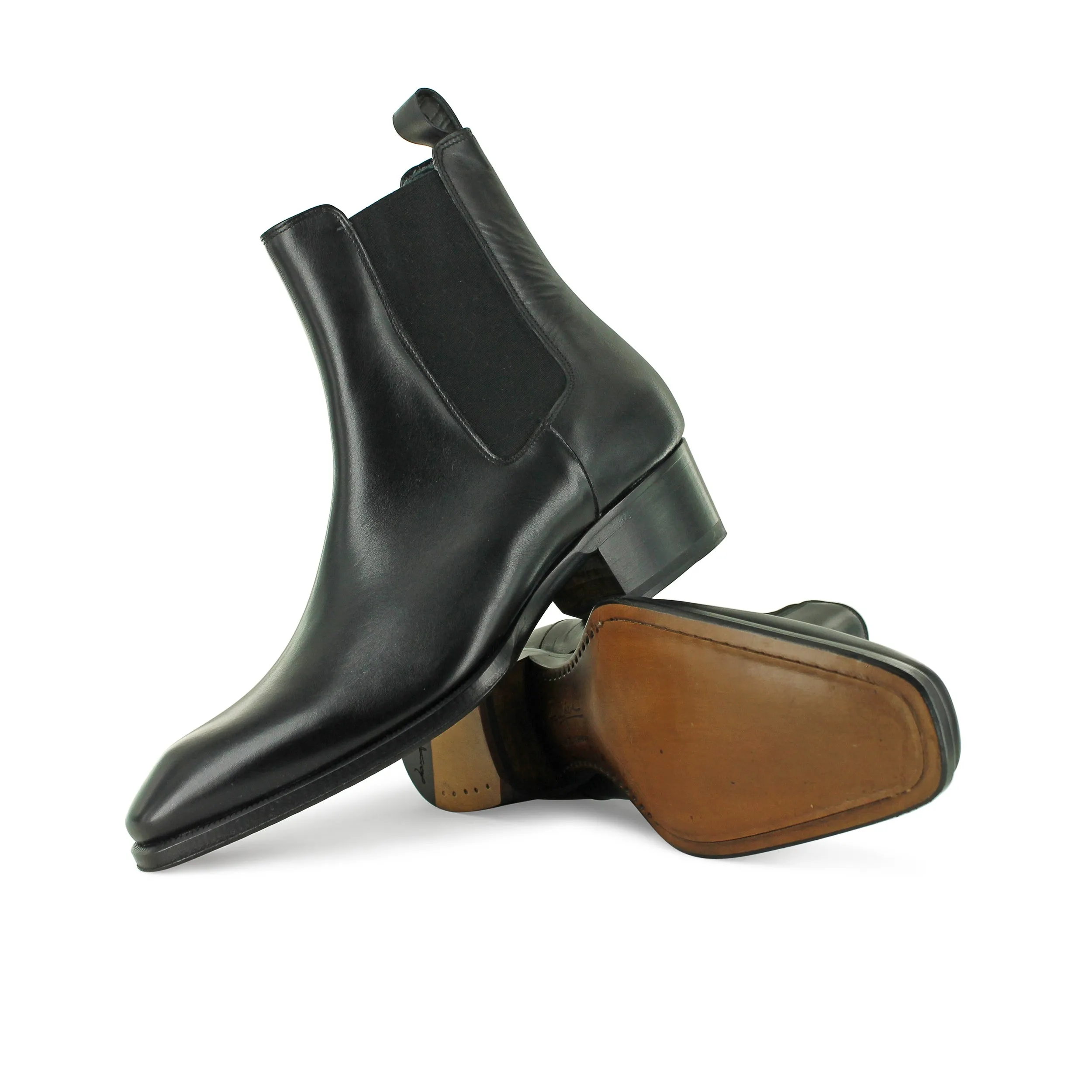 5219 - Box Calf Nero Premium Finish Slip On