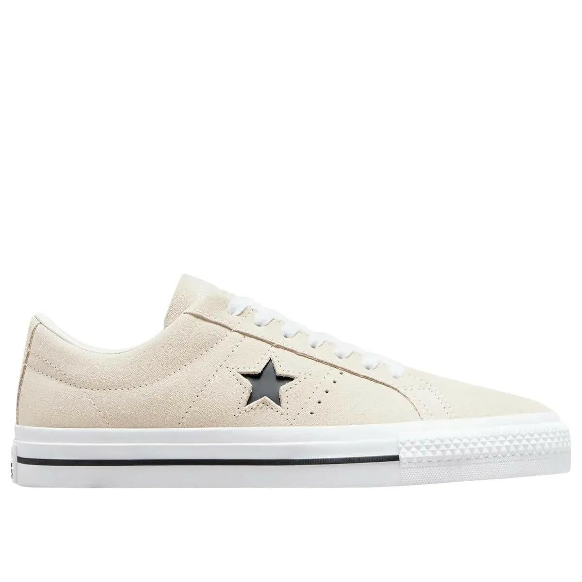 Skater Action Converse - One Star Pro Shoes Egret/White/Black