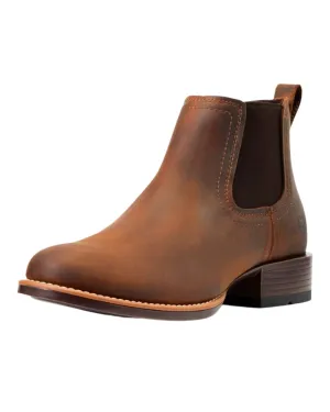 Ariat Mens Booker Ultra Round Toe Western Boots Urban Minimal