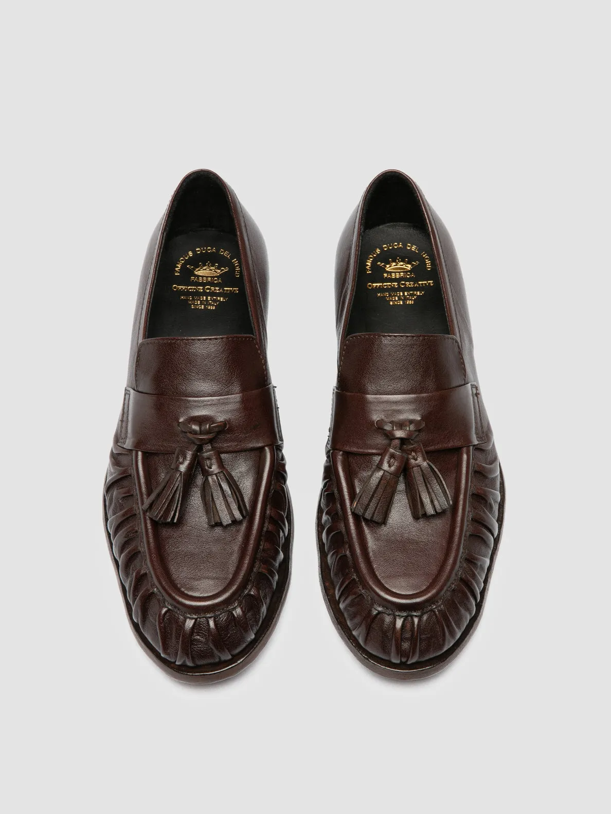 Art Spot Lane Breathable Uppers SOLITUDE 108 - Brown Leather Tassel Loafers