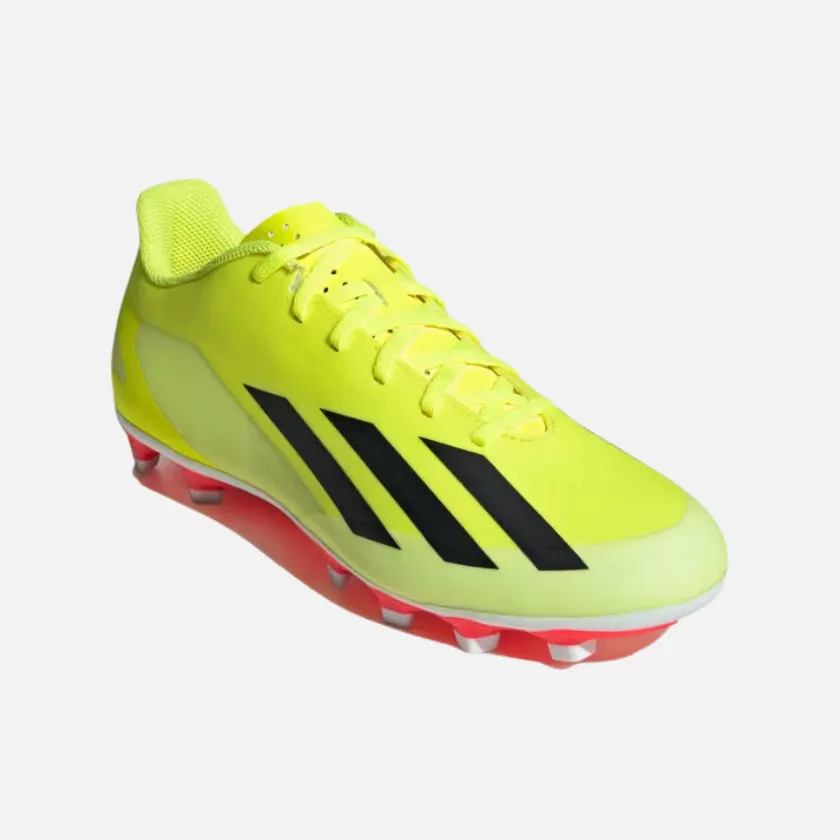 Adidas X Crazyfast Club Flexible Ground Unisex Football Shoes -Team Solar Yellow 2/Core Black/Cloud White High Performance