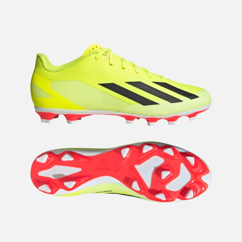 Synthetic Field Ground Game Adidas X Crazyfast Club Flexible Ground Unisex Football Shoes -Team Solar Yellow 2/Core Black/Cloud White