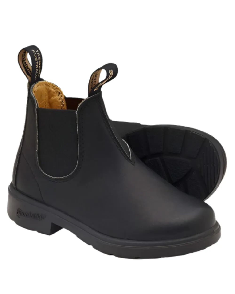 Blundstone Childrens 531 Black Chelsea Boots Smooth Surface Custom Fit