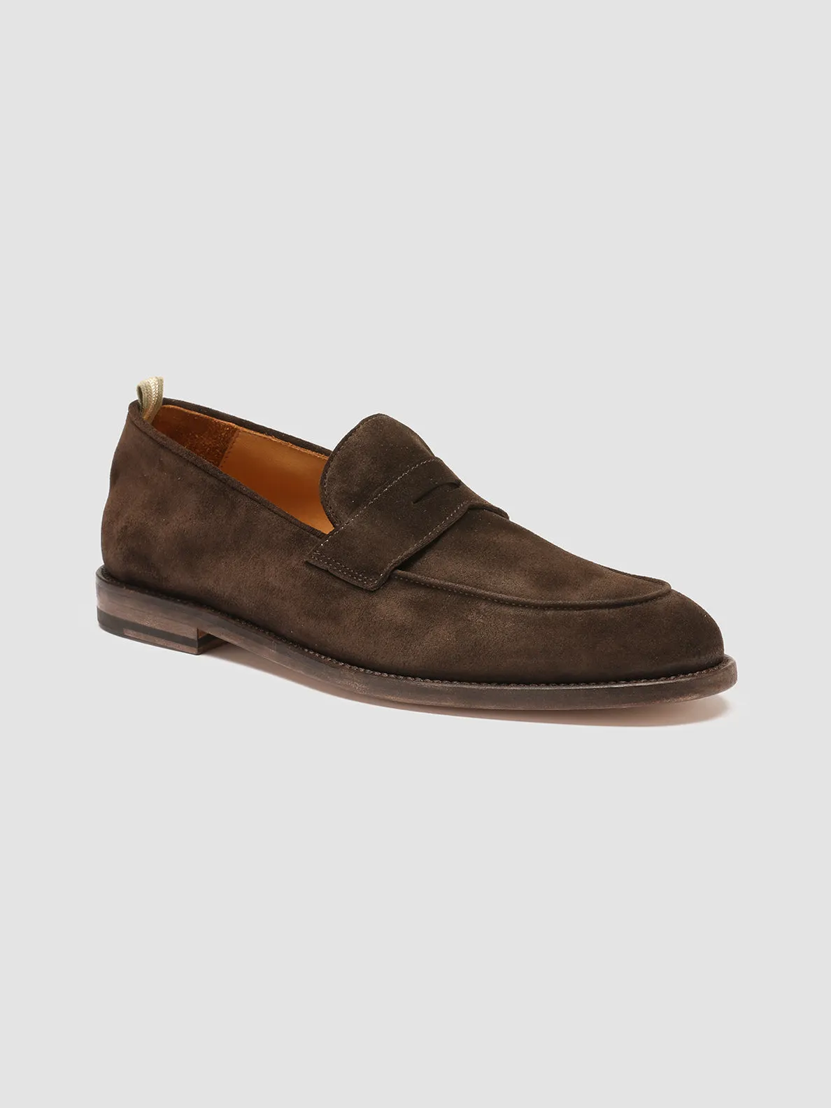 OPERA 001 - Brown Suede Penny Loafers Smart Casual