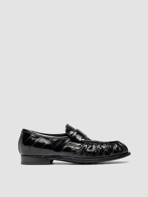 Kind Feel SOLITUDE 107 - Black Leather Penny Loafers