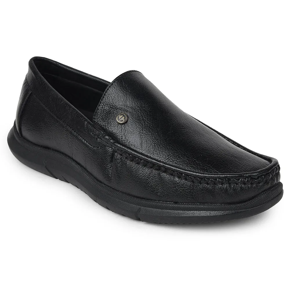Healers Black Formal Loafers For Mens VSL-3 By Liberty Sole Firm Classic Look
