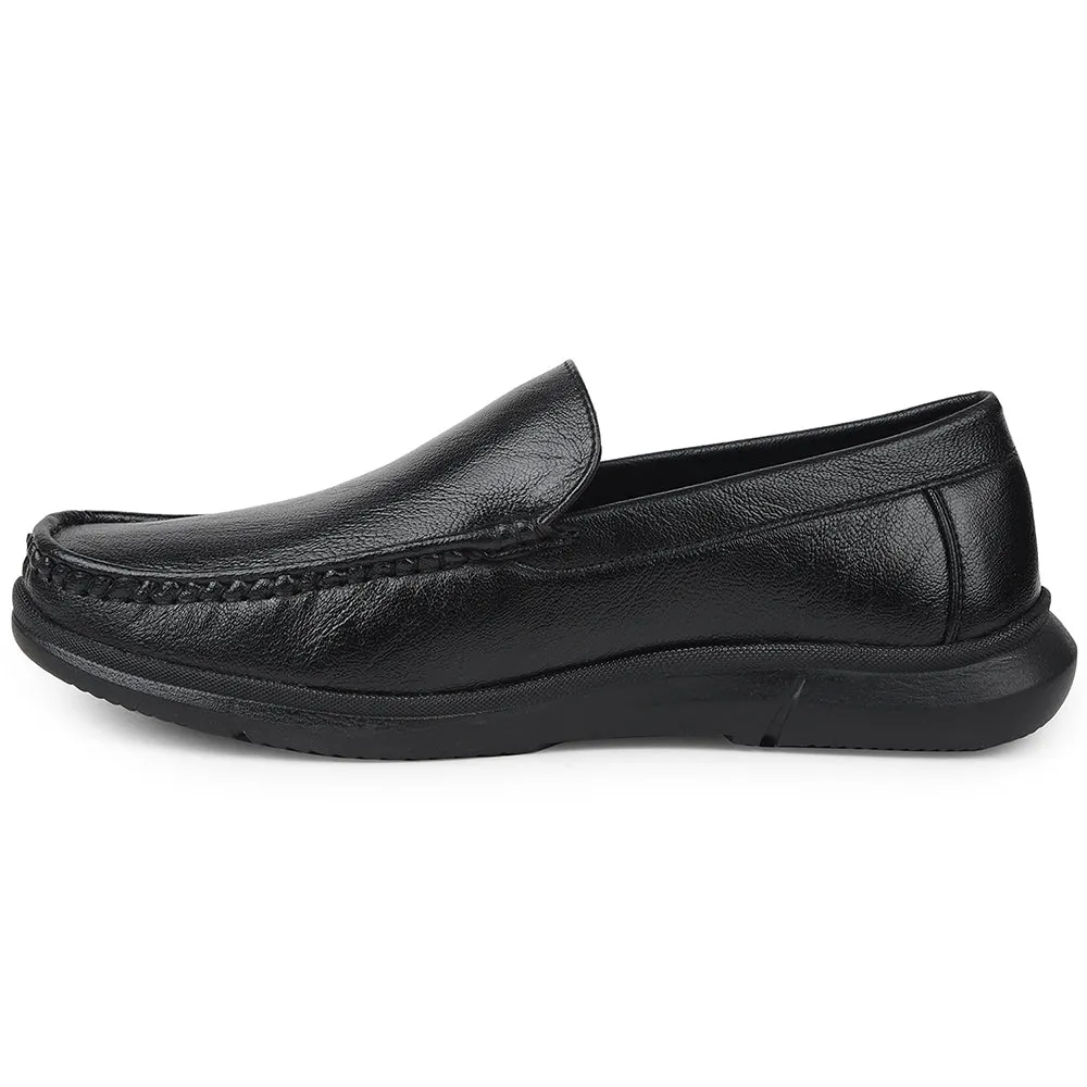 Classic Ease Flexible Walk Healers Black Formal Loafers For Mens VSL-3 By Liberty