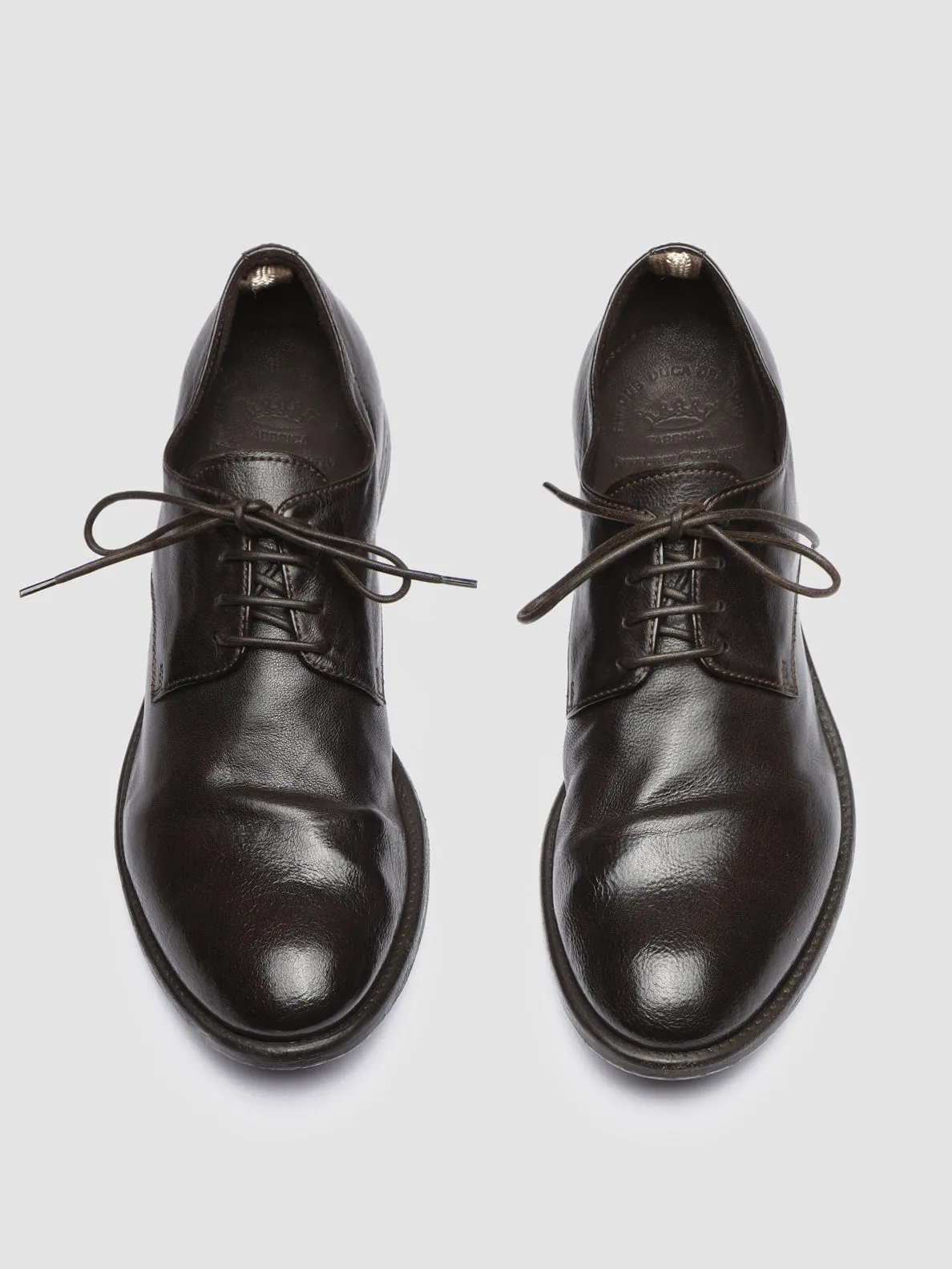 ARC 515 - Brown Leather Derby Shoes Thick sole