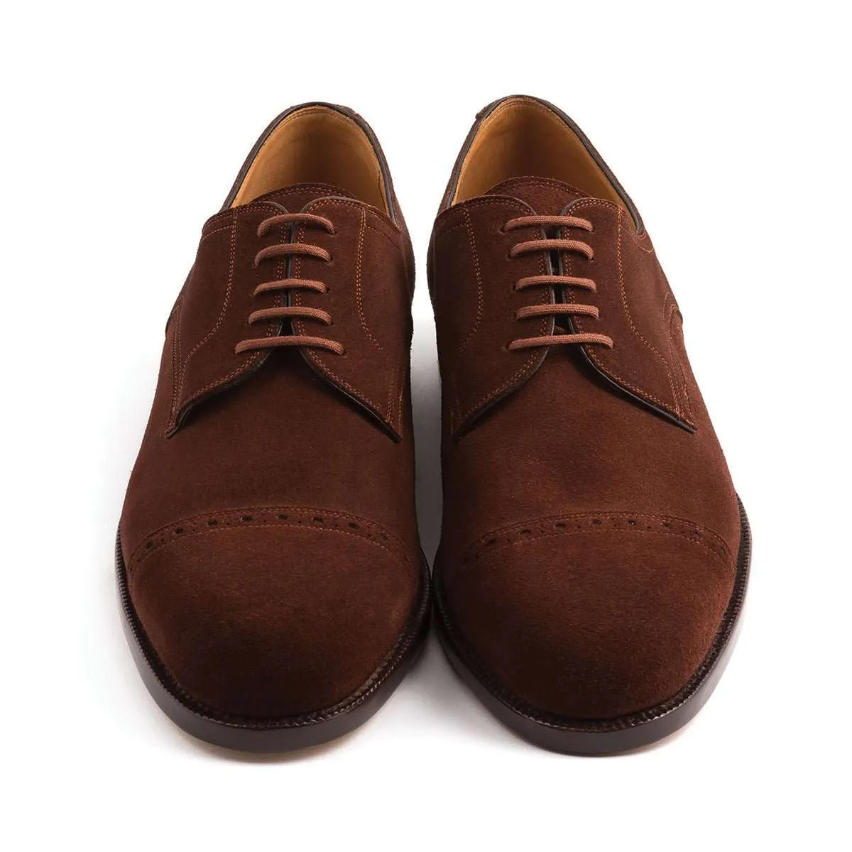 DERBY PLAIN FIVE EYELETS WITH TOE CAP Subtle Elegance