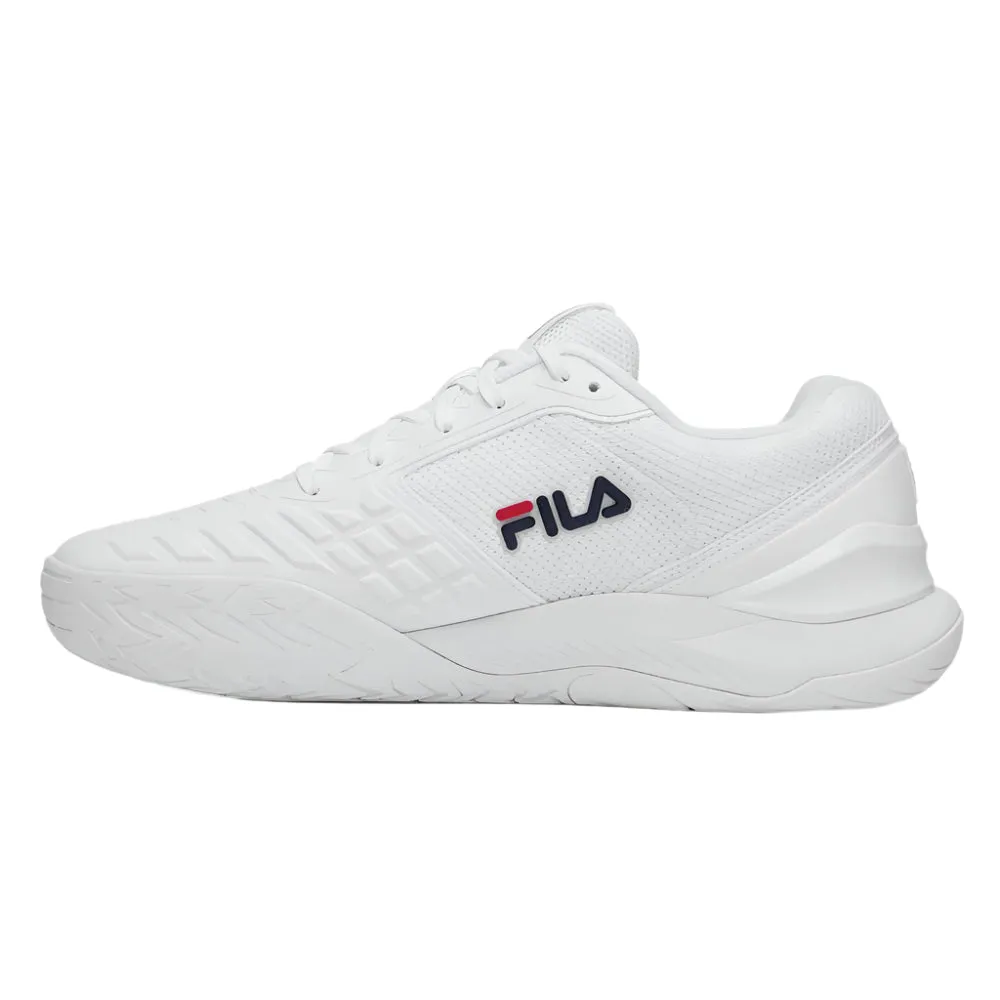 Fila Axilus 3 Men's Tennis Shoe (White/Navy) Low Cut Active Foam