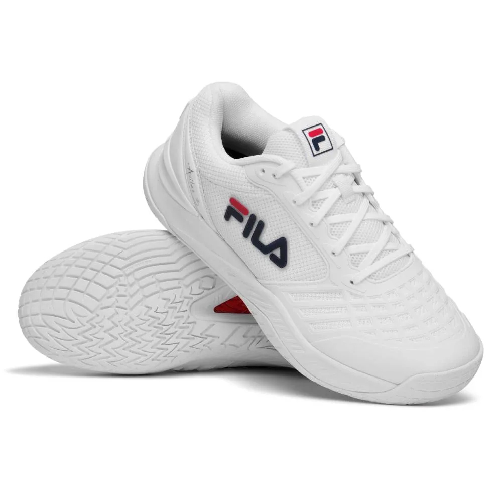 Daily Wear Fila Axilus 3 Men's Tennis Shoe (White/Navy)