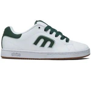 Skater Friendly Etnies Callicut Shoes - White/Green