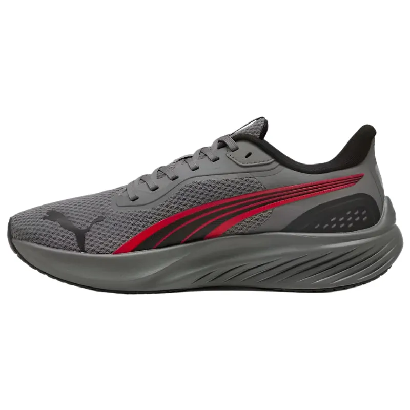 Reflective Trim Leather - Upper PUMA Pounce Lite D Mens Running Shoes