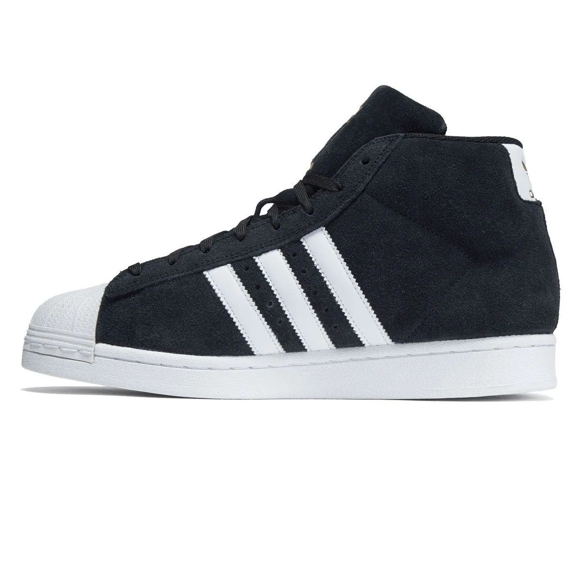 Powerful Traction Urban Gear Adidas Pro Model ADV Shoes - Core Black/Ftwr White/Gold Metallic
