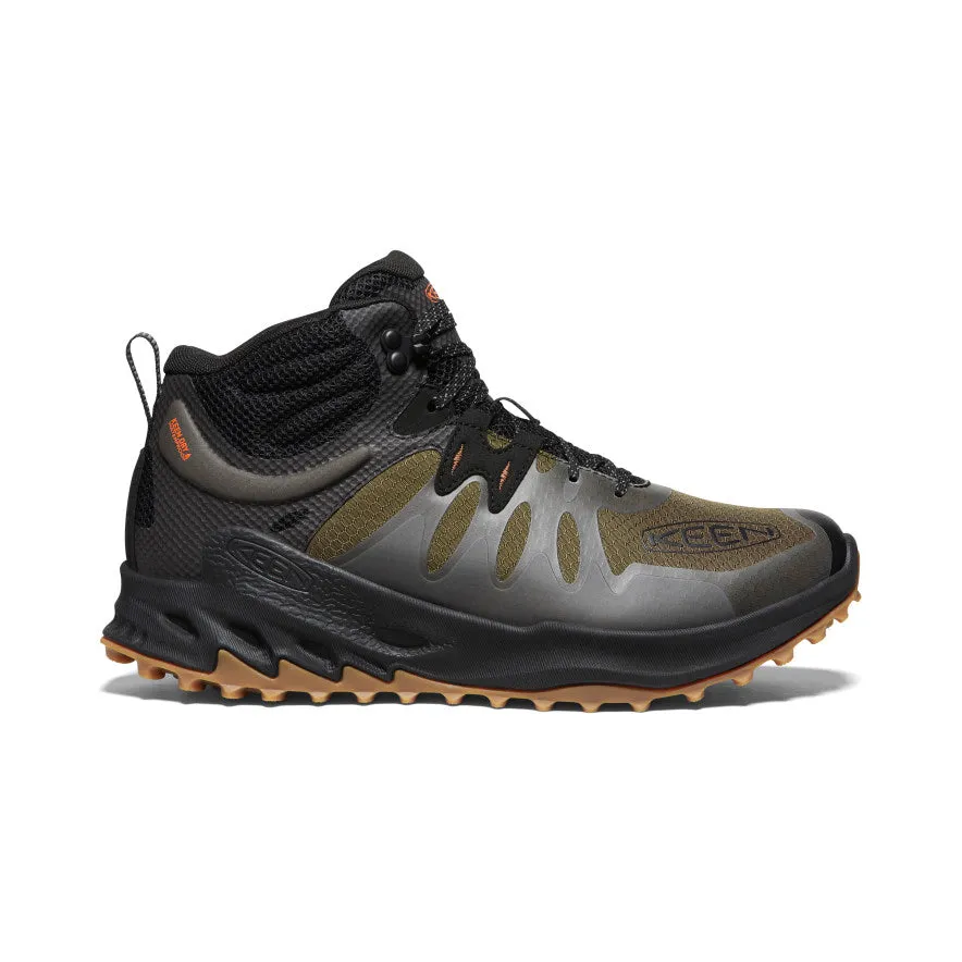 Resistant Footwear Easy Cushion Men's Zionic Waterproof Hiking Boot  |  Dark Olive/Scarlet Ibis