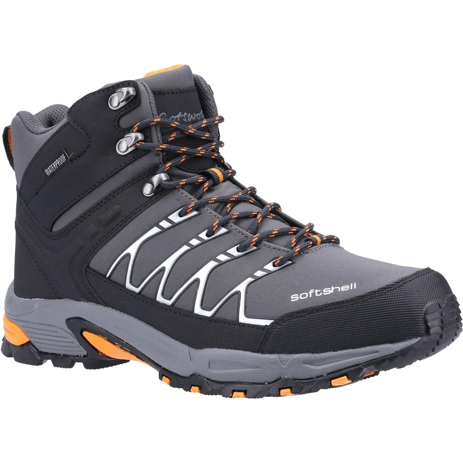 Rock Terrain Cotswold Mens Abbeydale Mid Hiker Grey/Orange