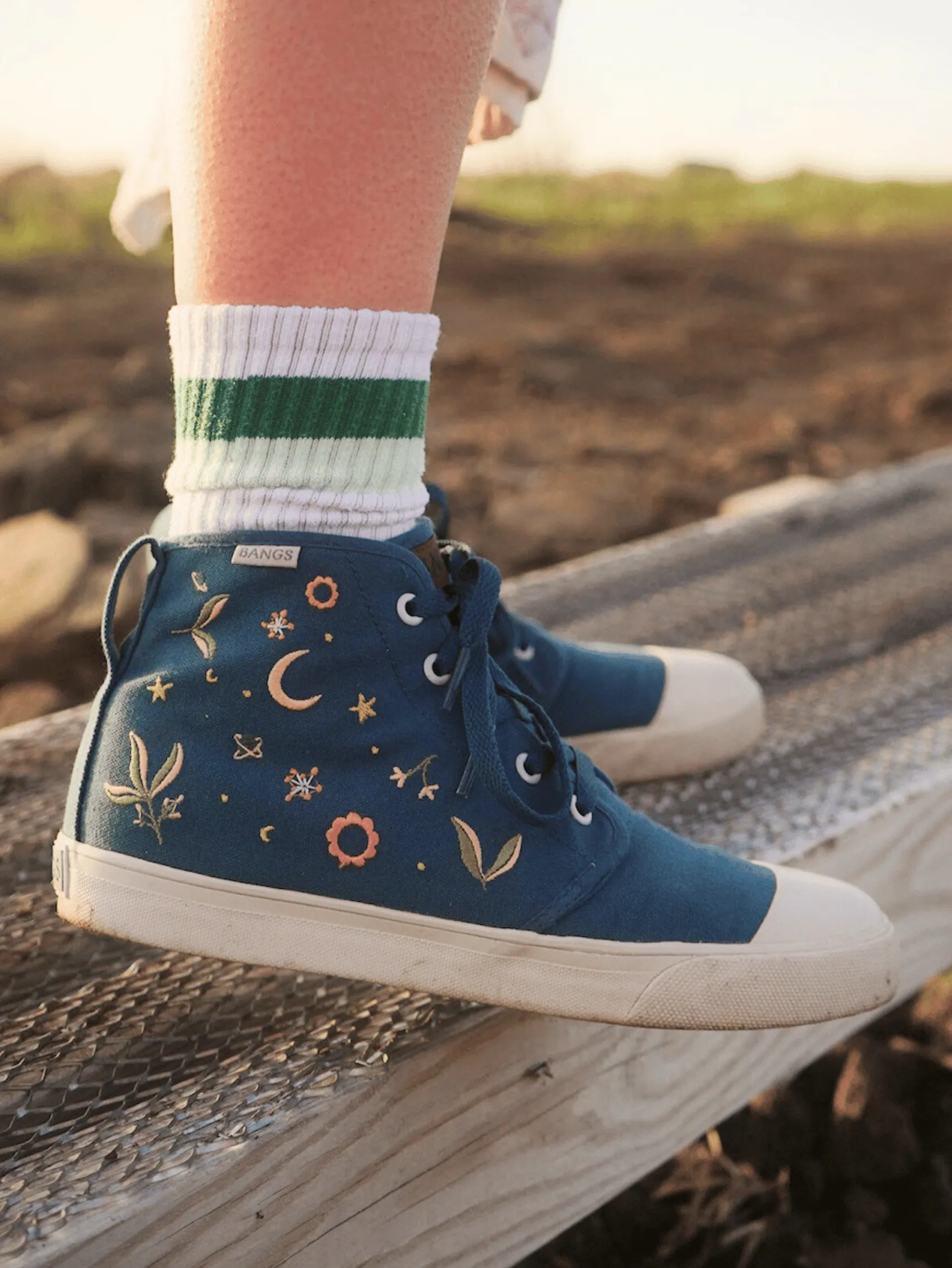 Moonlit Meadow High Top Pointed Toe Design