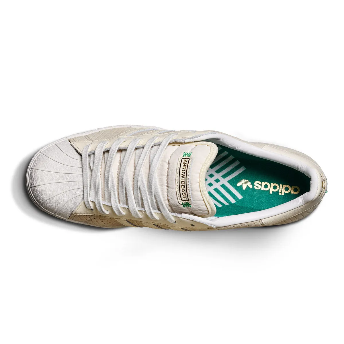 Adidas x Arrow & Beast Superstar ADV Shoes - Wonder White/Crystal White Comfortable Padding