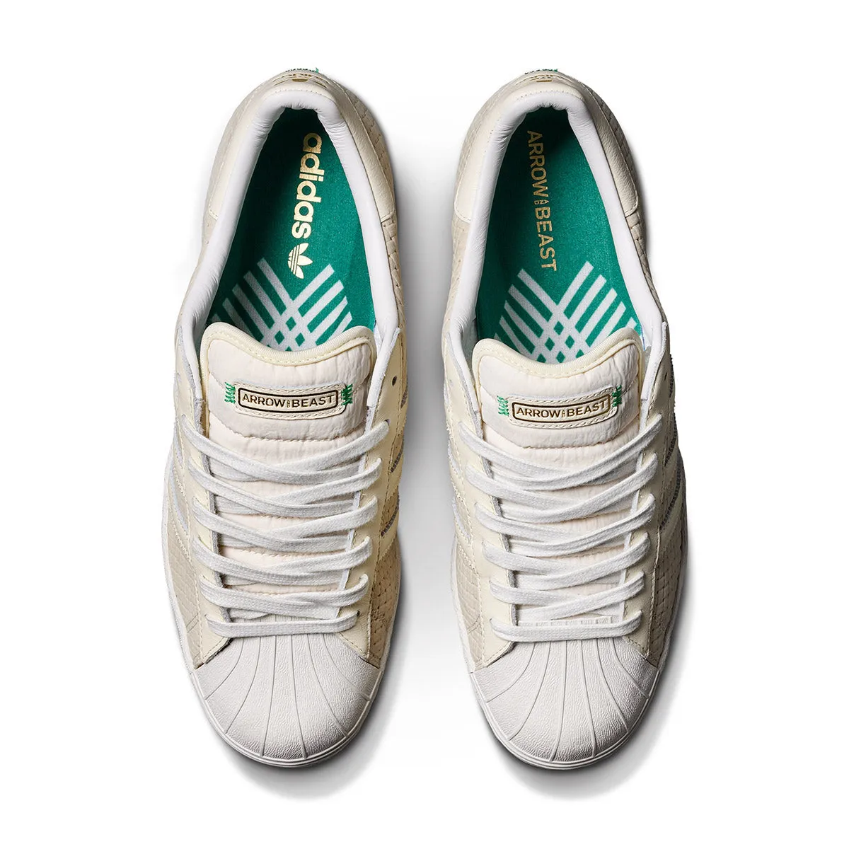Easy Flex Bold Patterns Adidas x Arrow & Beast Superstar ADV Shoes - Wonder White/Crystal White