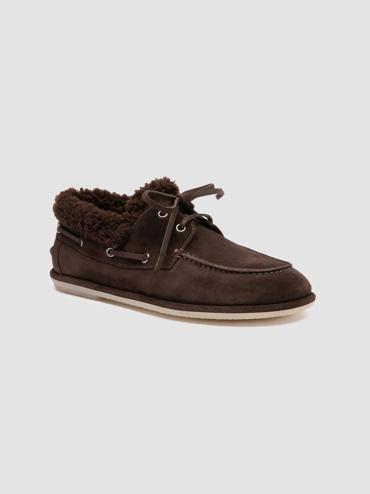 LOVE 103 - Brown Suede Boat Shoes Soft Lining Shock absorption
