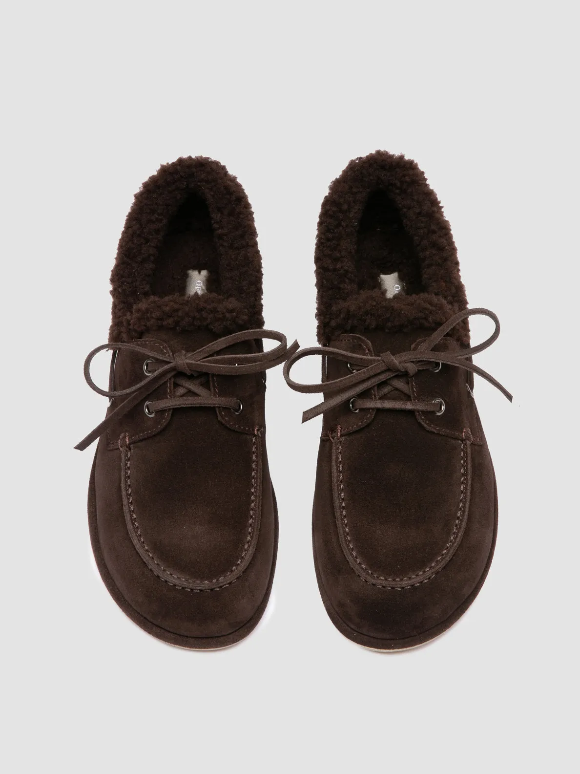LOVE 103 - Brown Suede Boat Shoes Cool Tone