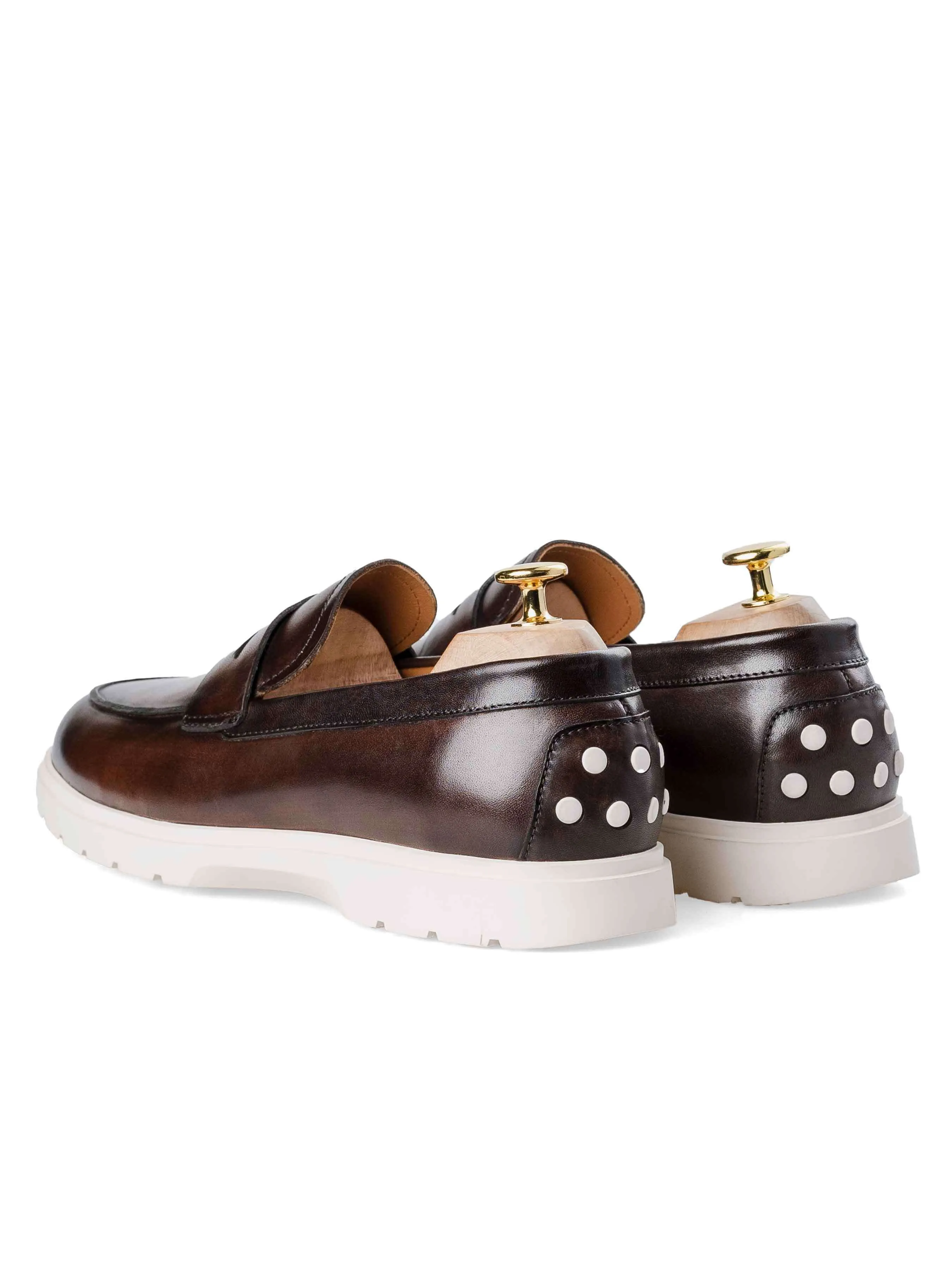 Penny Loafer - Coffee (Chalk Sole) Firm Walk Fast Walk
