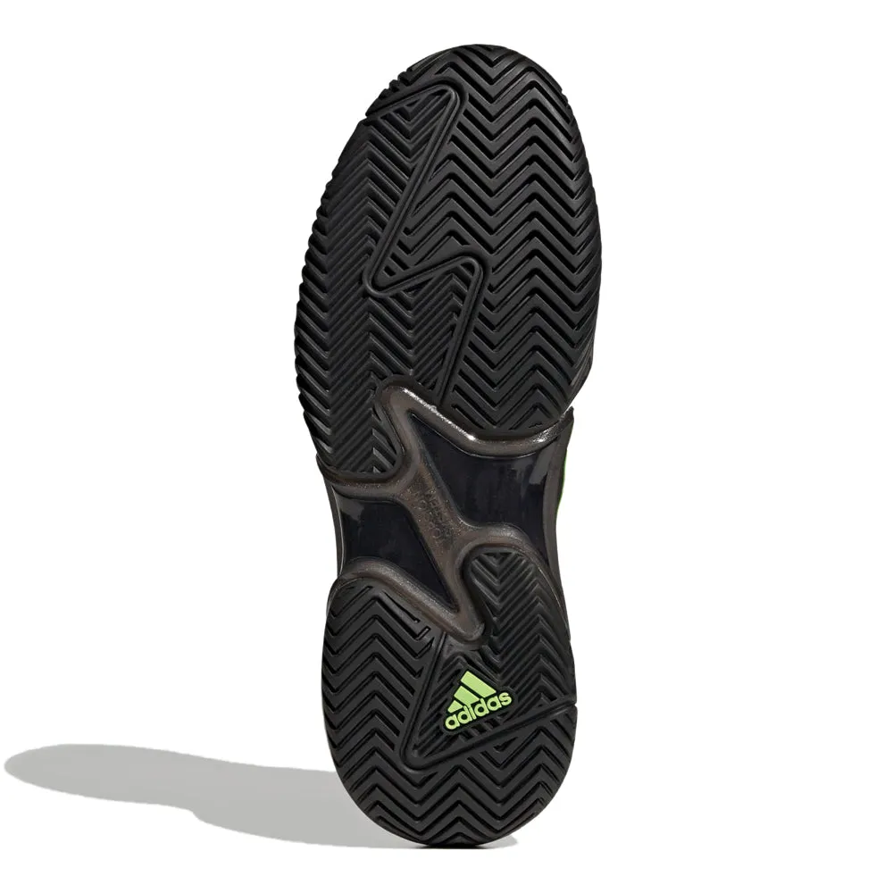 adidas Barricade Tennis Shoes (Mens) Carbon/Signal Green/Pulse Lilac Road Friendly Everyday Gear