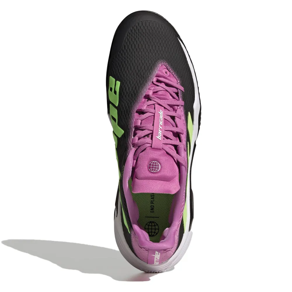 Comfortable Tennis adidas Barricade Tennis Shoes (Mens) Carbon/Signal Green/Pulse Lilac