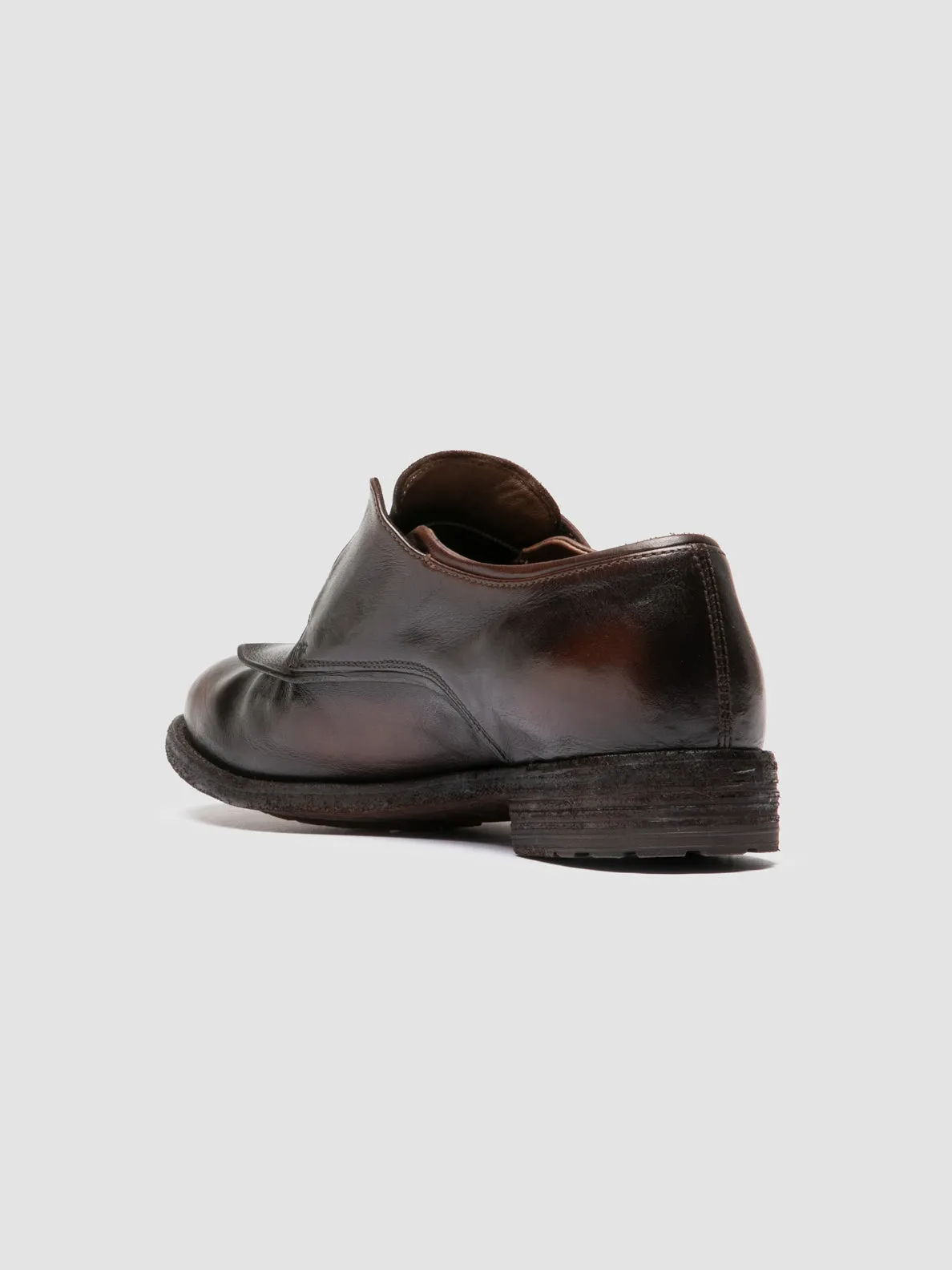 LEXIKON 159 - Brown Leather Derby Shoes Sharp Office Style