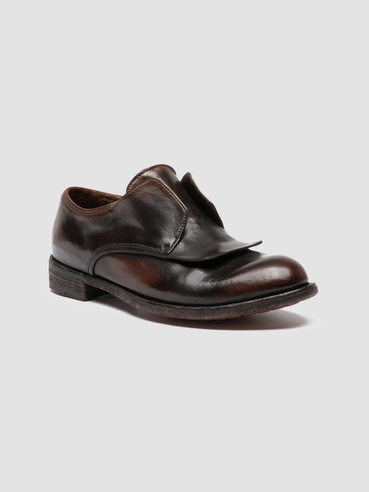LEXIKON 159 - Brown Leather Derby Shoes Sleek Professional Edge