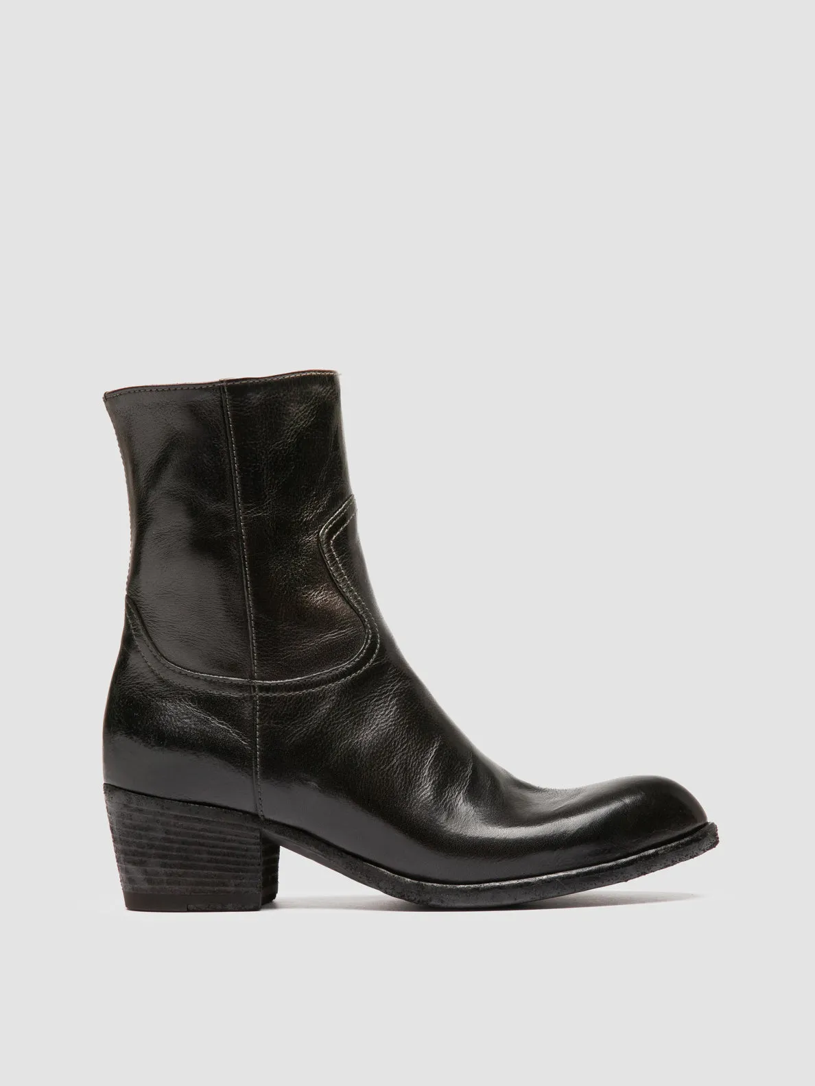 Form Ease WADE 003 - Grey Leather Zipped Boots