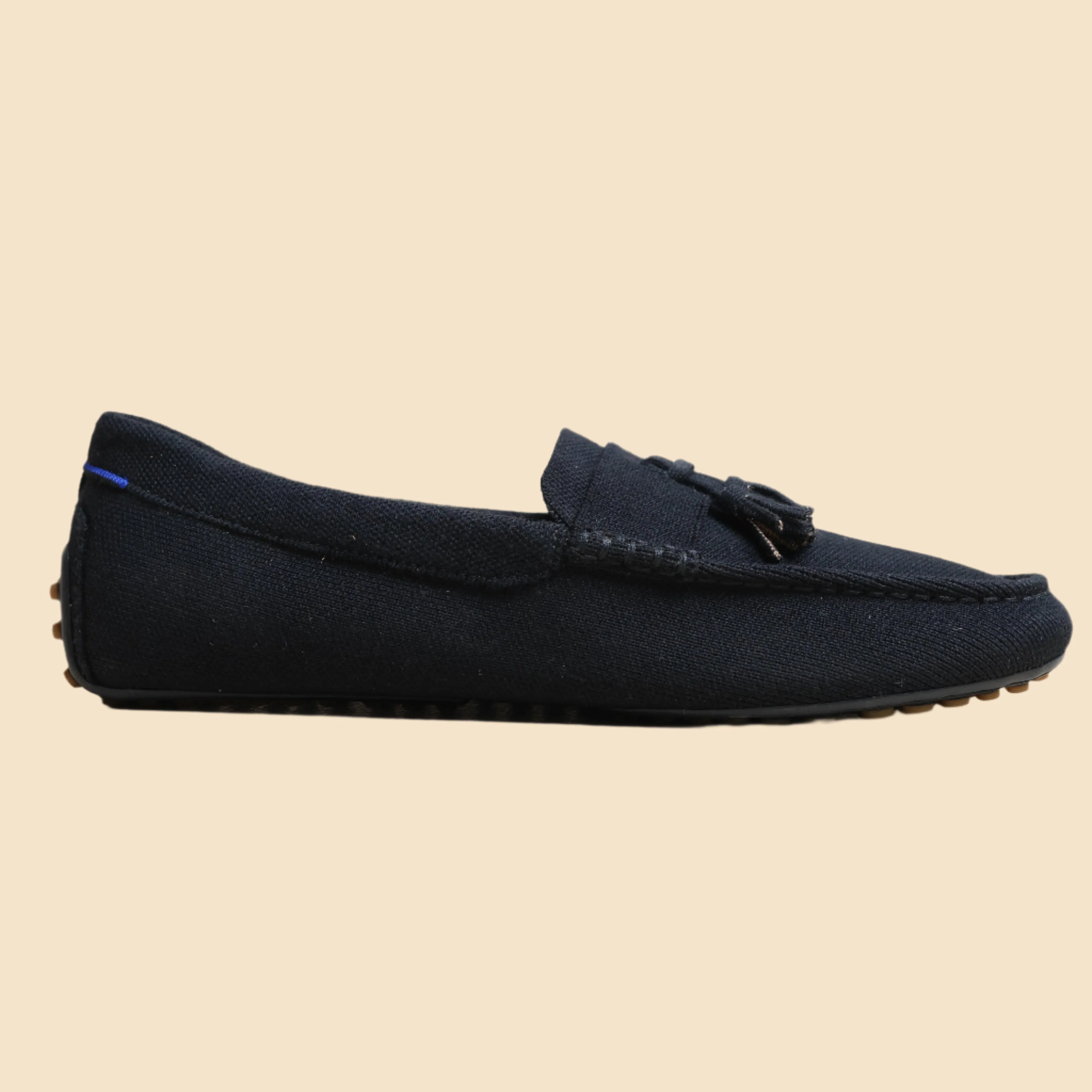 Light Step Rothy -  Men - Merino Tassel Driving Loafer - Black