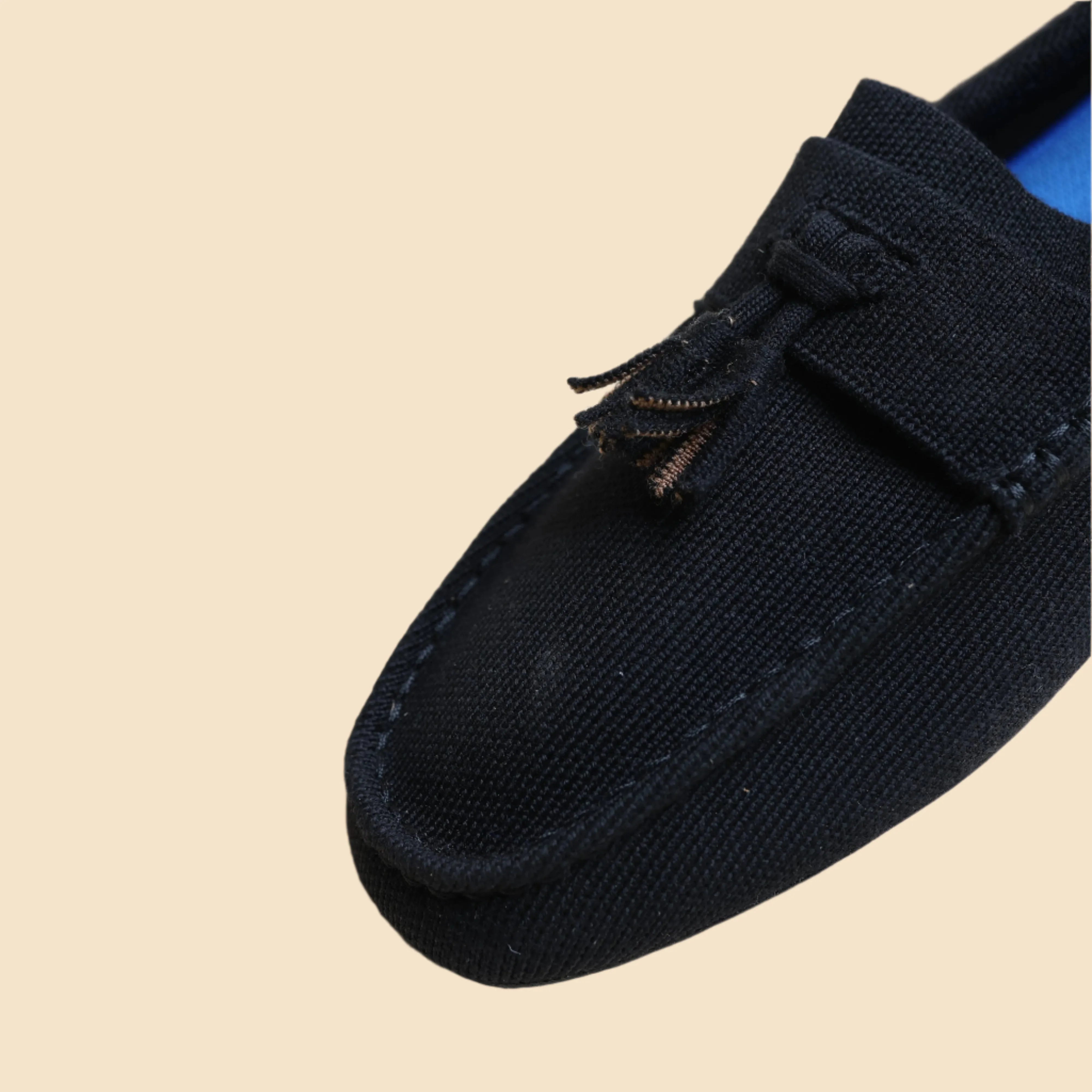 Rothy -  Men - Merino Tassel Driving Loafer - Black Sunny Path