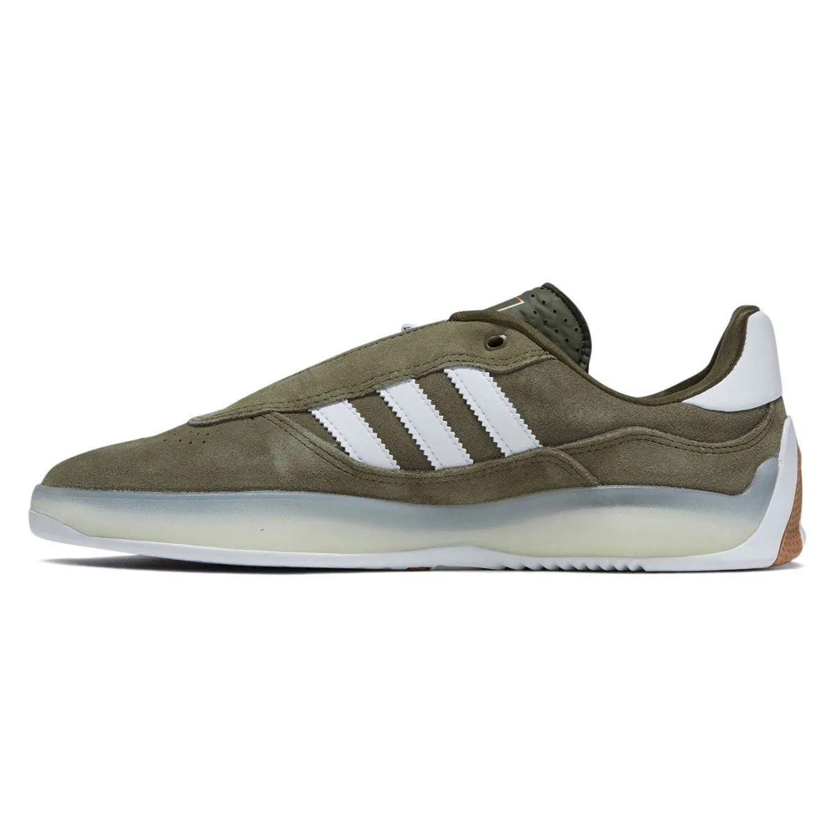 Board Ride Creative Edge Adidas Puig Shoes - Olive Strata/Ftwr White/Gold Metallic