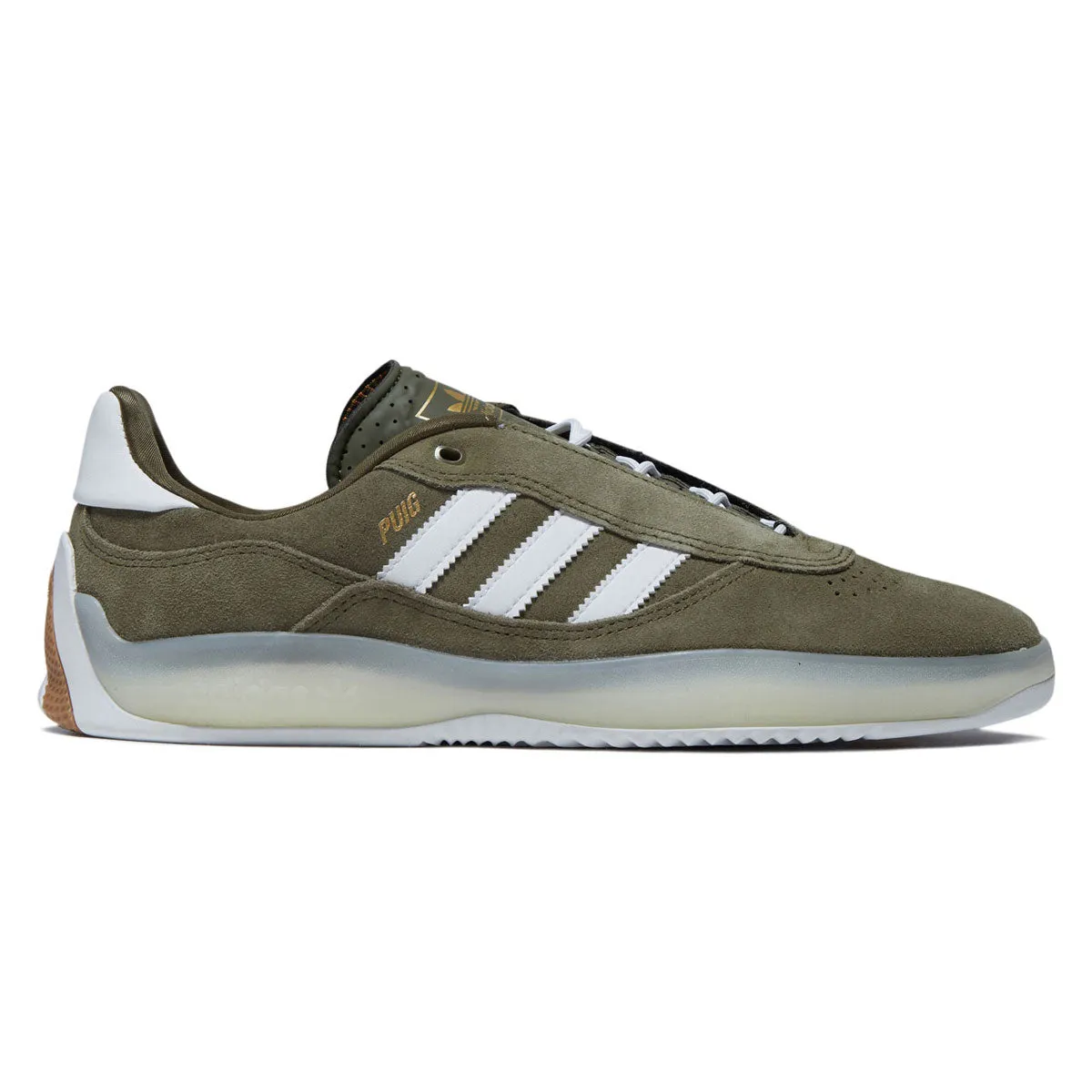 Adidas Puig Shoes - Olive Strata/Ftwr White/Gold Metallic Low Profile