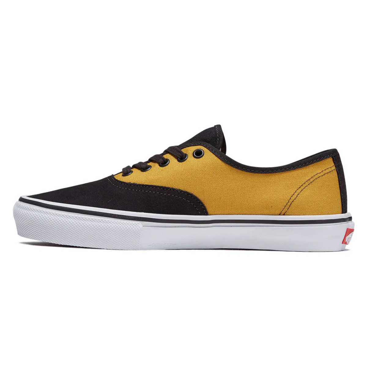 Quick Action Performance Vans Skate Authentic Shoes - Fade Black/Mustard